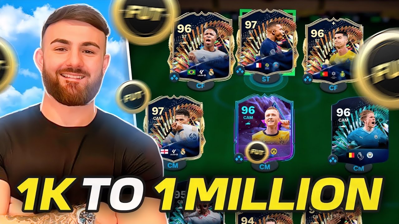 EASIEST way to go from 1k To 1 MILLION coins in EAFC 24! (How To Make 1 MILL EASY in FC 24) *GUIDE*