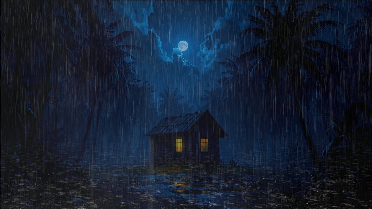 Lonely Cabin in the Rain | Soothing Night Sounds