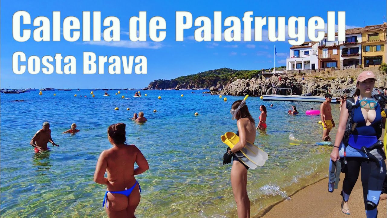 🏖Calella de Palafrugell Beach Walk 4K Spain, Costa Brava