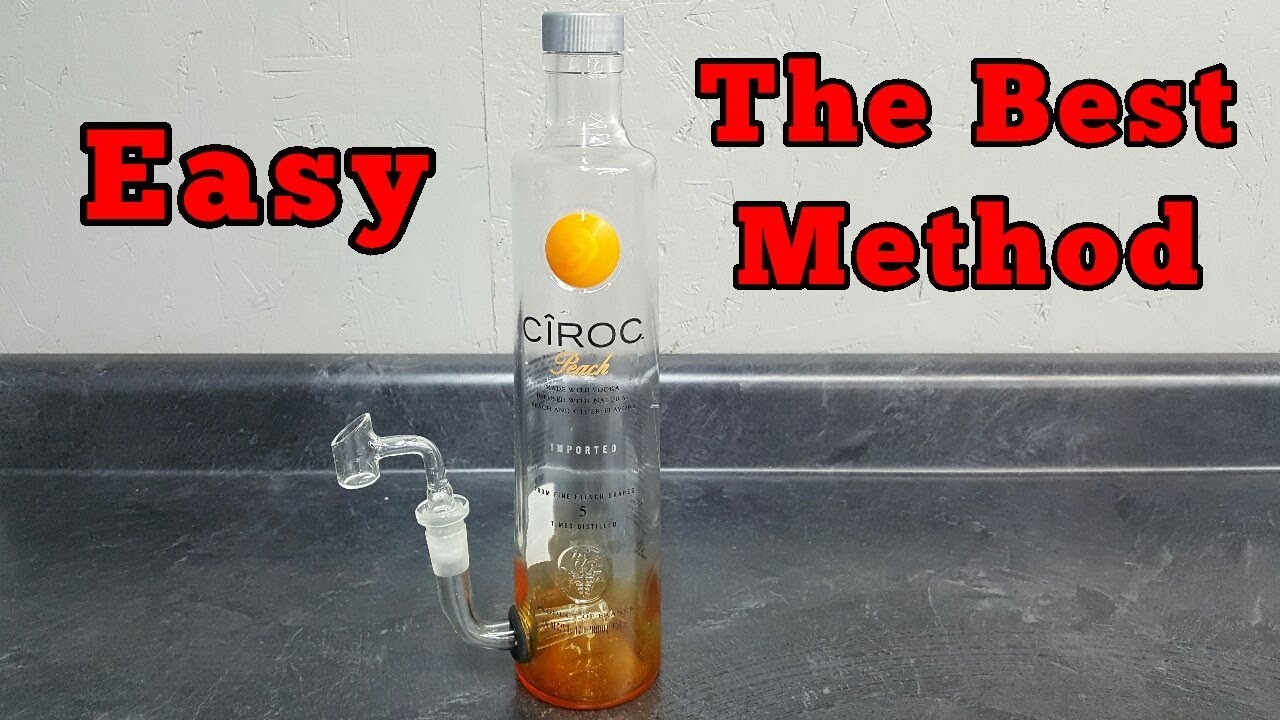 How to make a GLASS bong - Tutorial - Ciroc Bottle