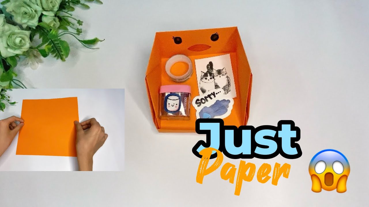 Wait… this cute desk organizer is made from just paper 😱🧡