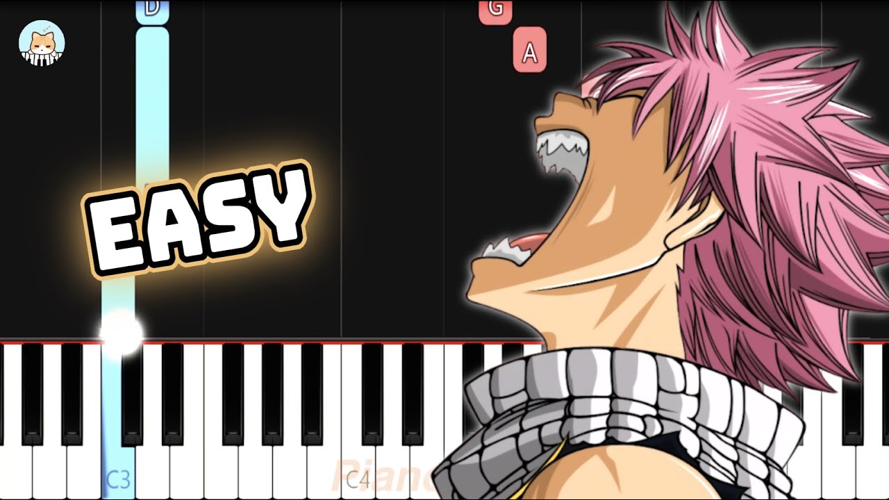 [full] Fairy Tail OST - "Main Theme (slow ver.)" - EASY Piano Tutorial & Sheet Music