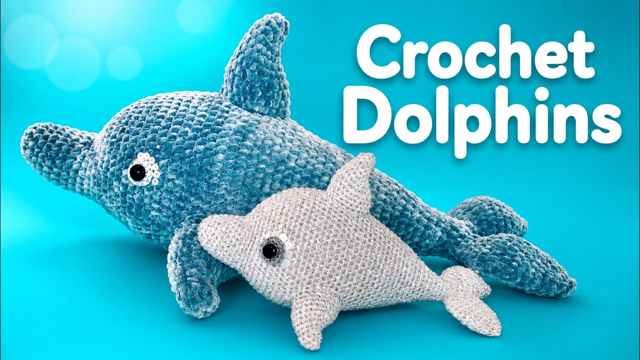 ДЕЛЬФИНЫ КРЮЧКОМ, мастер класс. Dolphin crochet.