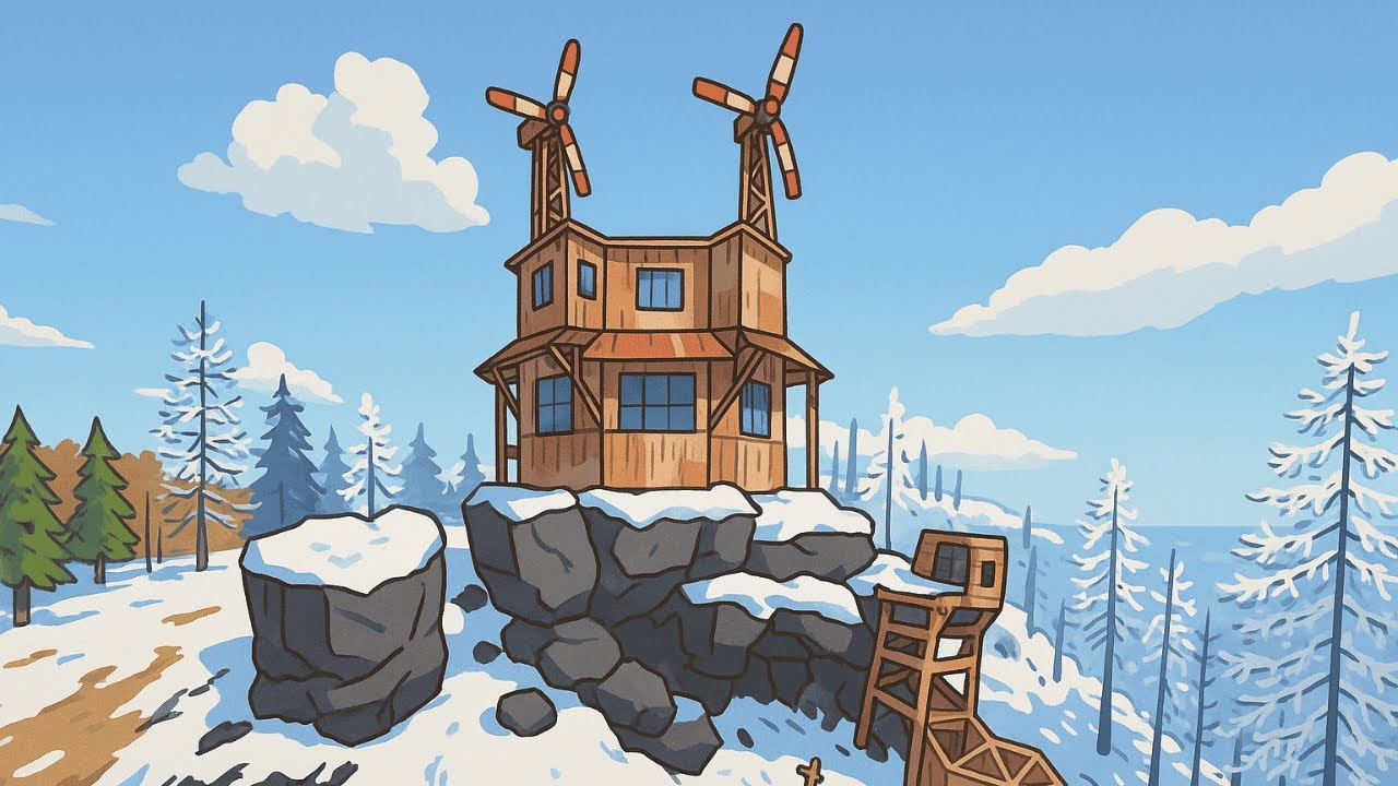 Sobrevivi SOLO no topo da ANVIL ROCK! 🪨🏠❄️ - Rust