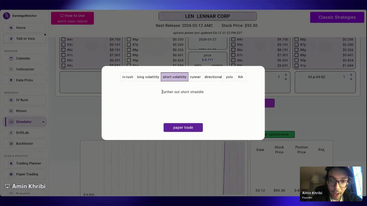 Daily Session Mar 12: ADBE IV rush + LEN short vol