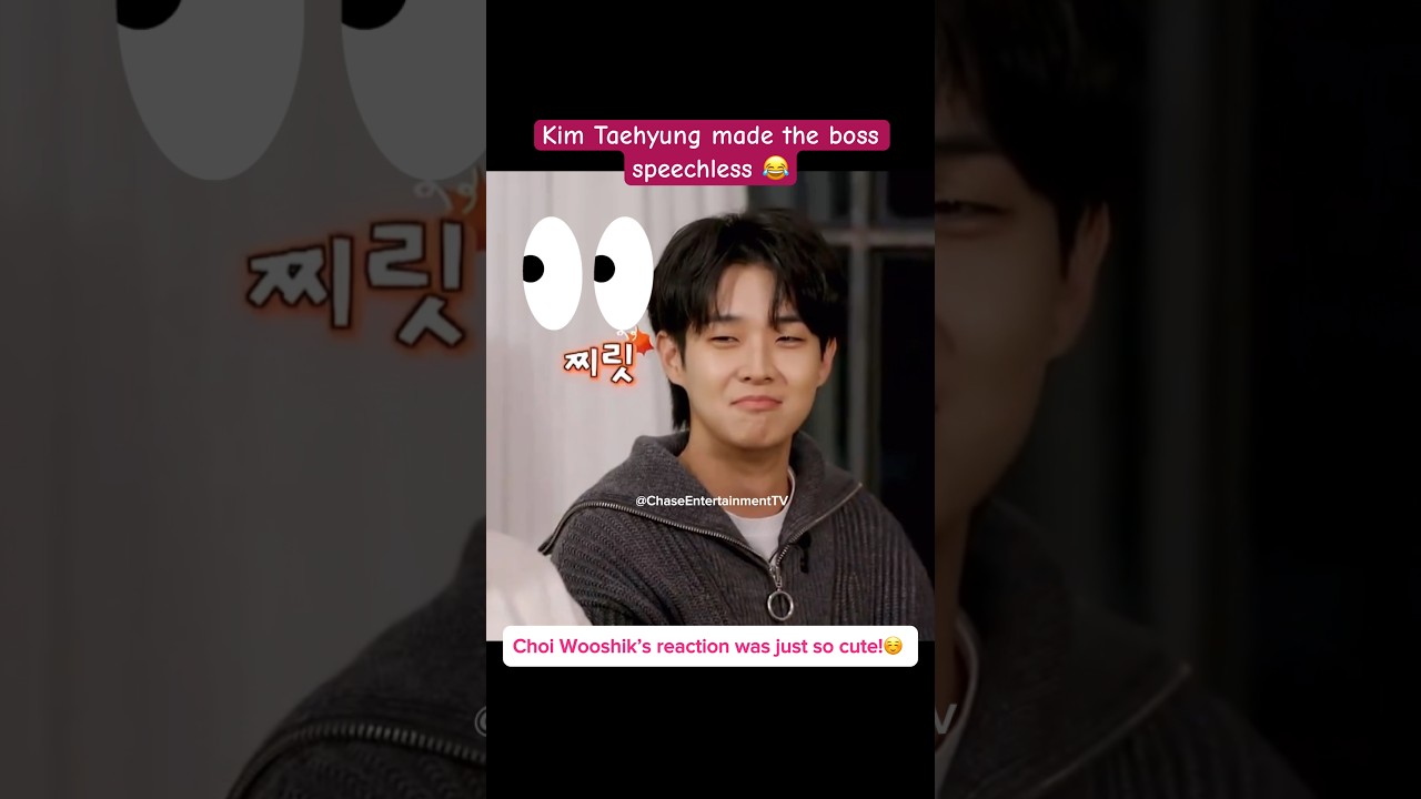 Kim Taehyung made the boss speechless + Wooshik’s reaction at the end 😂 #btsv #woogasquad