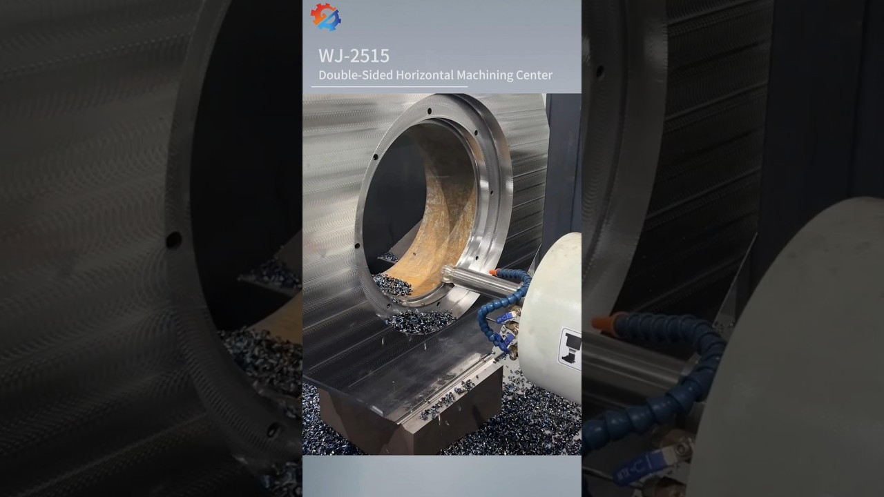 Double-Sided Horizontal Machining Center WJ-2515 for Narrow, Long Parts Processing #hmc #GooDa #cnc
