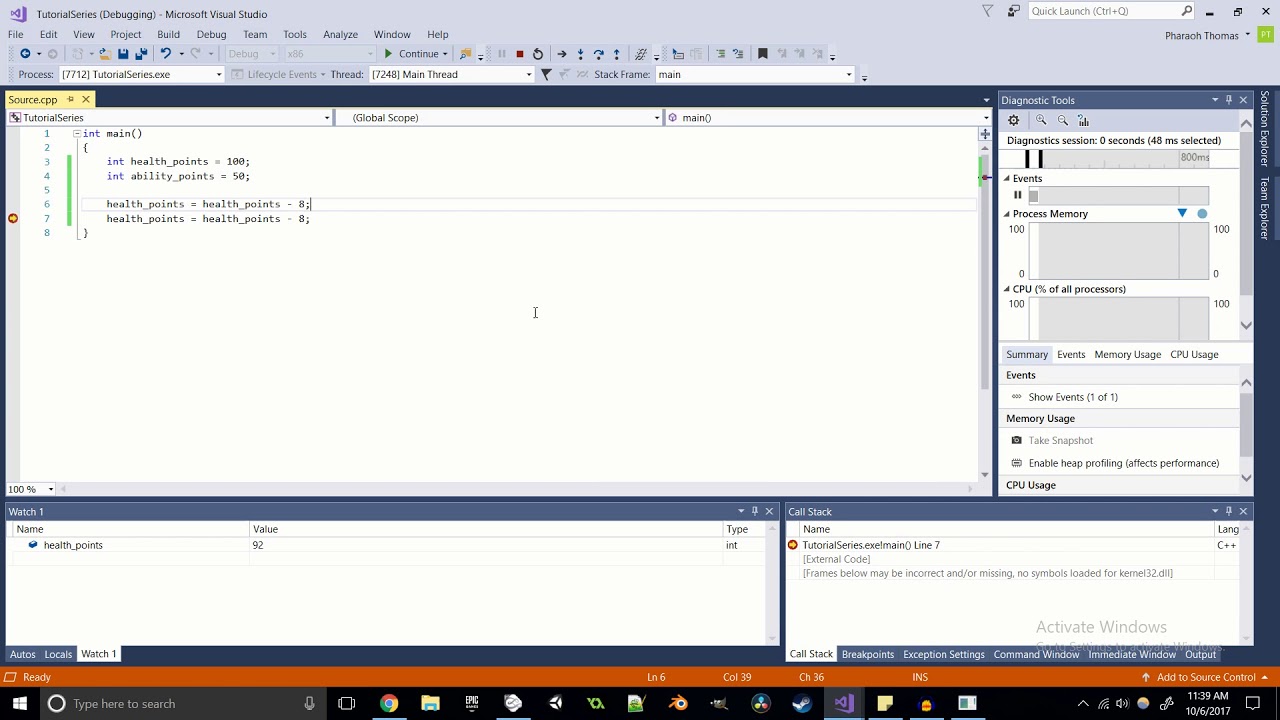 Intro To C++ For Games - Math & Debugging