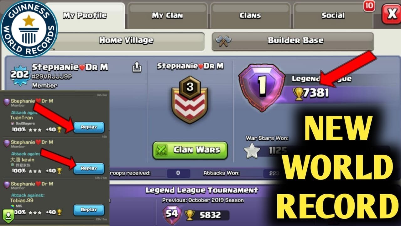 DR MUJTABA'S RECORD BROKEN BY STEPHANIE ♥️ CLASH OF CLANS