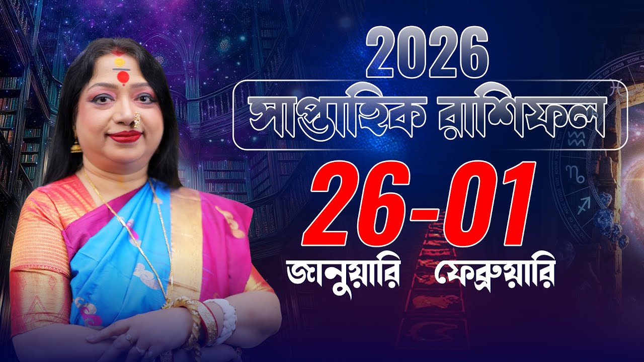 সাপ্তাহিক রাশিফল | 26 জানুয়ারি–01 ফেব্রুয়ারি 2026 I Astrologer Baishali Sarkar I 2026