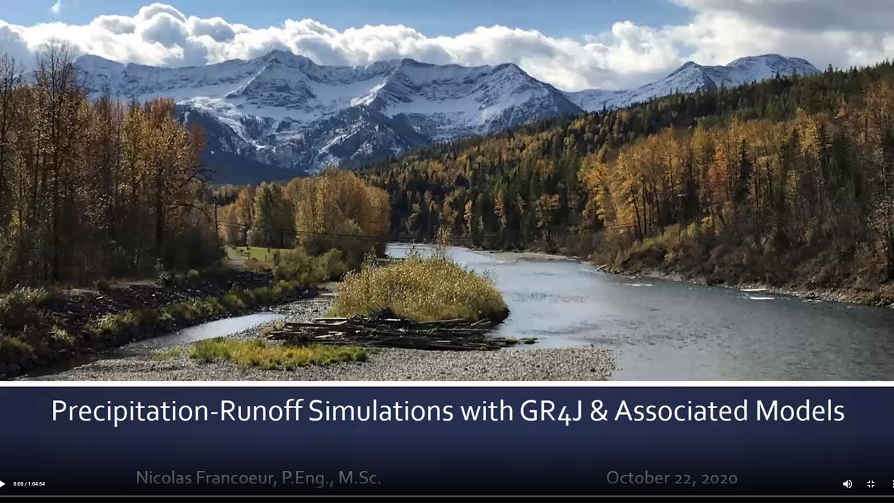 The model GR4J model of Rural Engineering with 4 parameters Daily in GoldSim