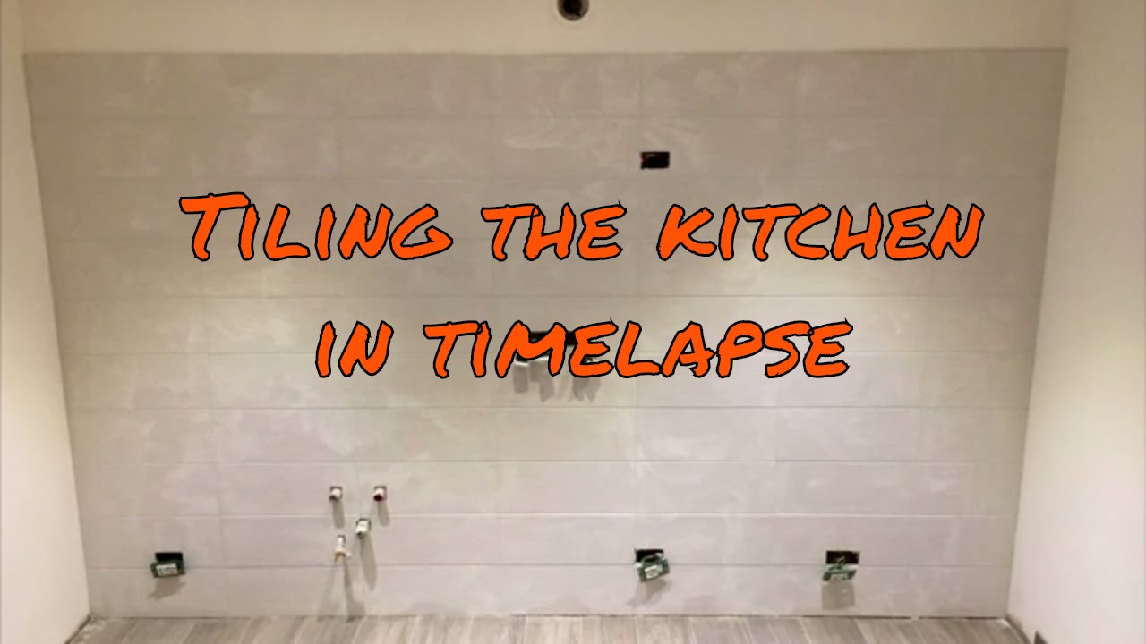 6 hours in 4 minutes kitchen tiling time-lapse