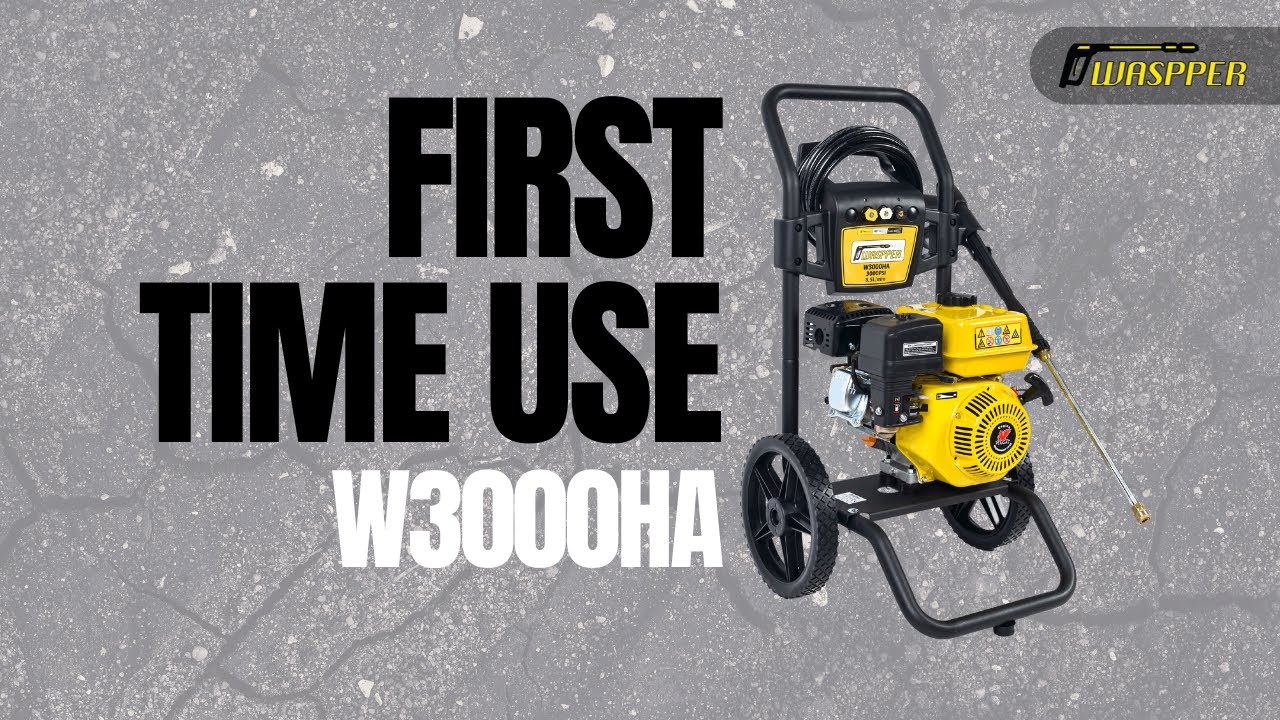 First time use of Waspper W3000HA - Most popular pressure washer - Instruction video Waspper W3000HA