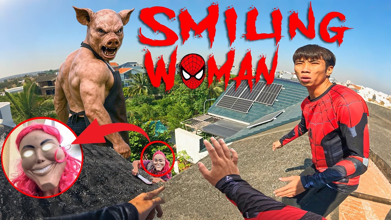 ESCAPING SMILING WOMAN 56.0 | Parkour Pov Horror Film| By B2F Viet Nam