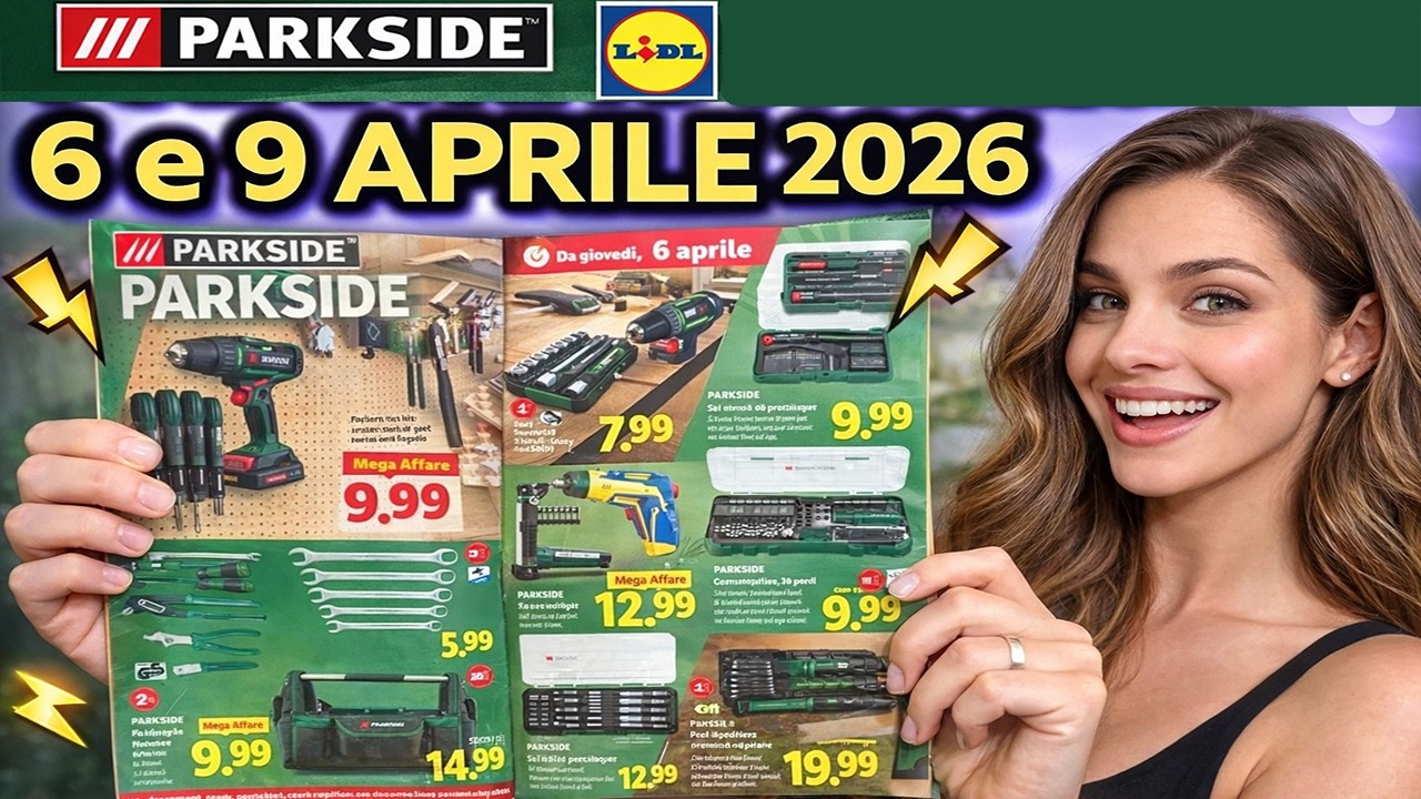 🛠️ PARKSIDE LIDL 6 e 9 APRILE 2026 🔨 OFFERTE SHOCK fino -50% 😱  #parkside #lidl
