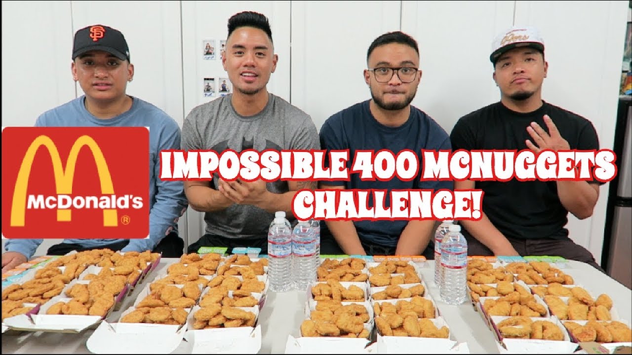 IMPOSSIBLE 400 MCNUGGETS CHALLENGE! MCDONALD'S | 100 EACH!