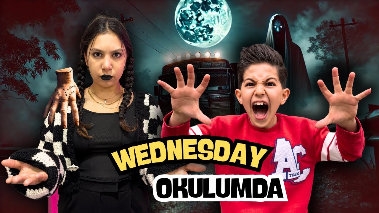 WEDNESDAY OKULUMA GELDİ!!! TERKEDİLMİŞ EVE GİTTİK!!