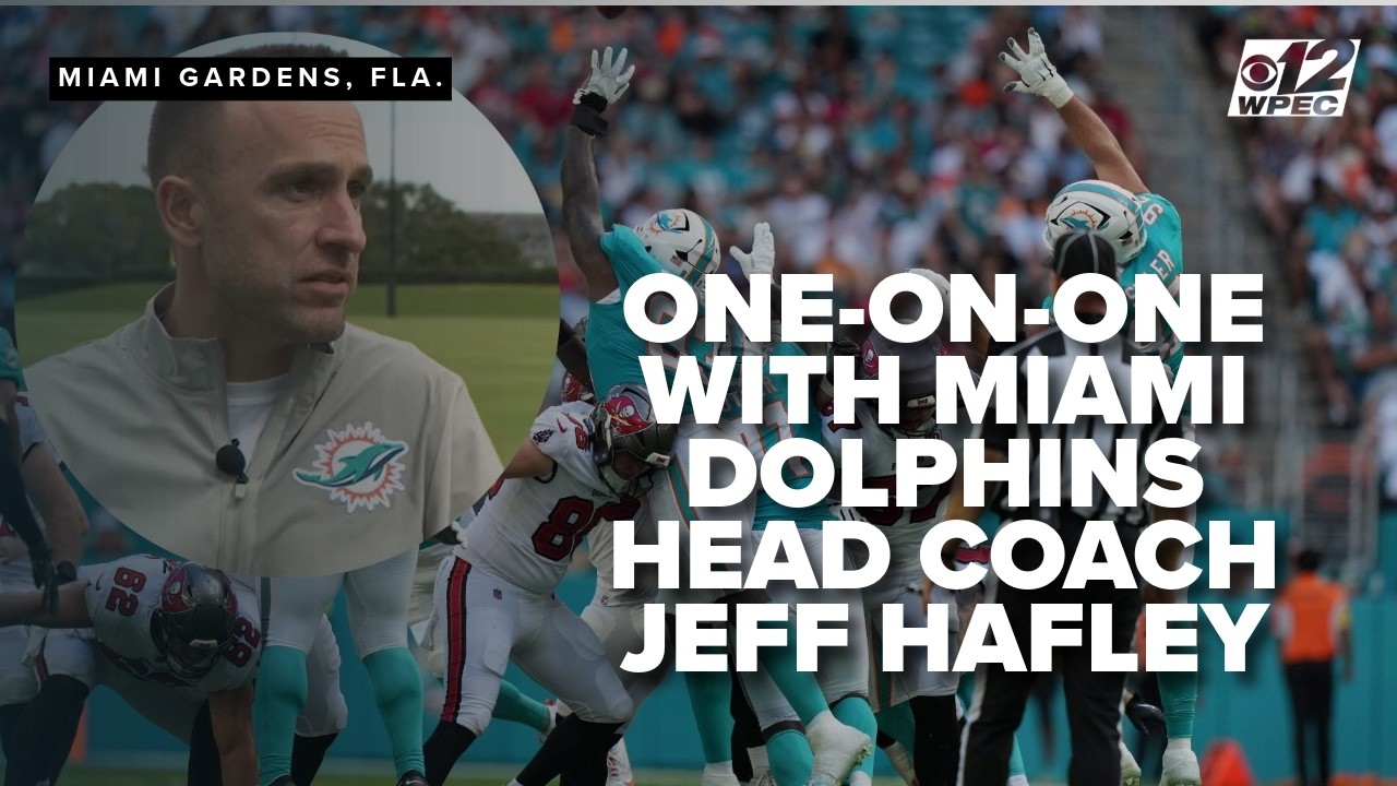 New Miami Dolphins Head Coach Jeff Hafley sits down with CBS12 Sports Director John Evenson