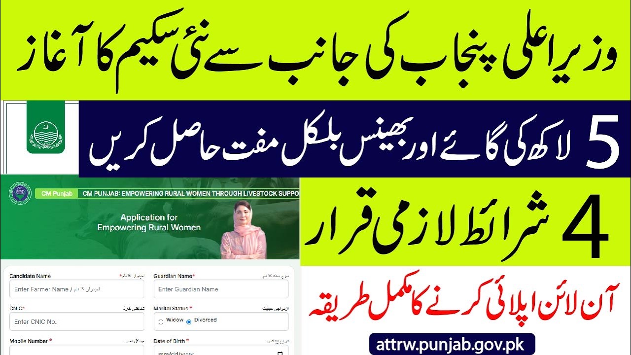 CM Punjab Free Animal Scheme 2026 for Rural Women | How to Apply Online | Complete Details