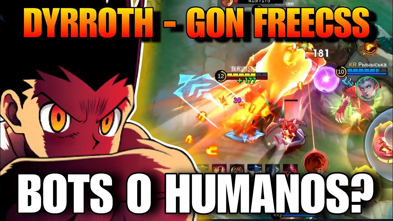 DYRROTH - GON FREECSS PARTIDA IMPOSIBLE.. PERSONAS REALES O BOTS? MLBB ESPAÑOL