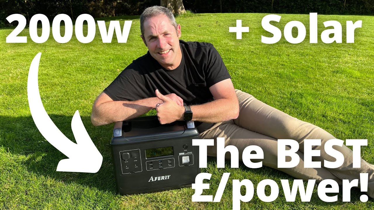 Aferiy 2000w Power Bank & Solar Panels - AMAZING Value - £/Power! Full Review & Test