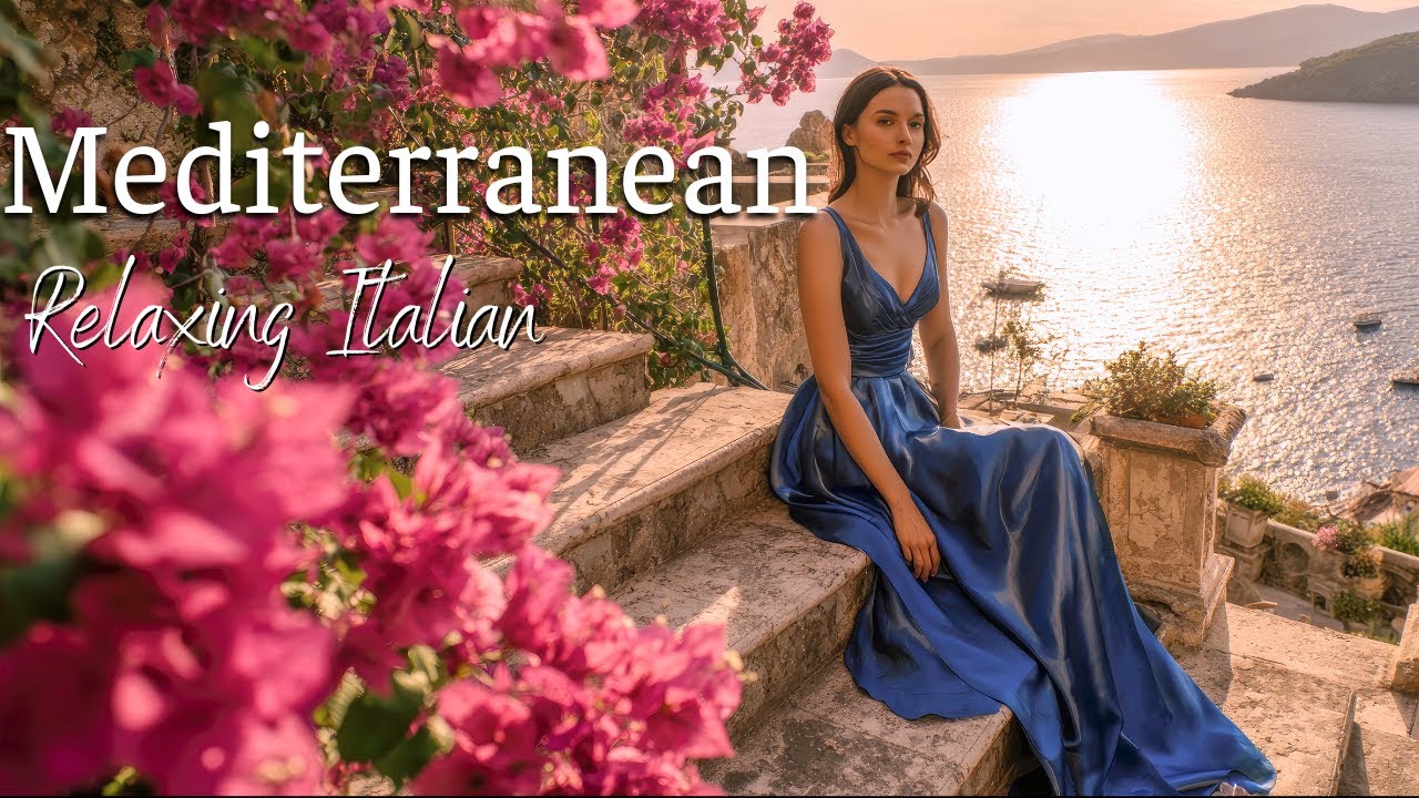 Italian Coastal Vibes 🎶 Mediterranean Music with Amalfi Coast & Lake Como Scenery 4K