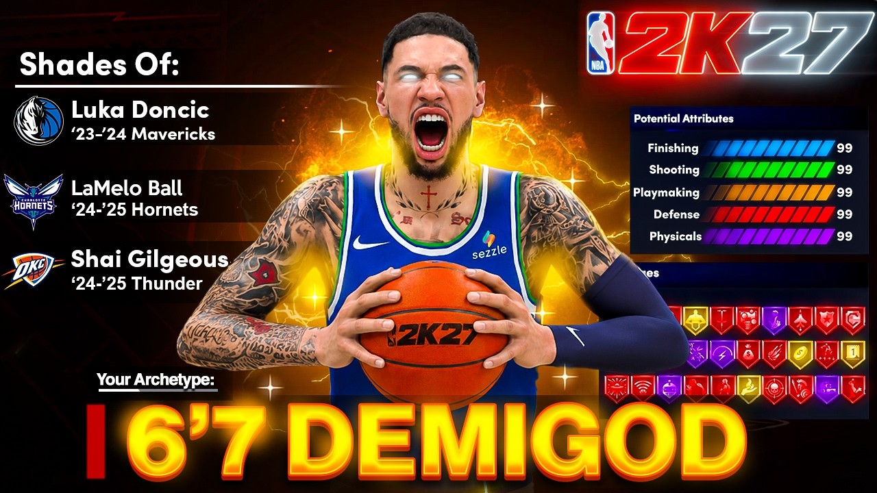 THIS 6'7 DEMIGOD BUILD is UNSTOPPABLE in NBA 2K27! 95 MIDDY + 91 3PT RATING! Best Build 2K27
