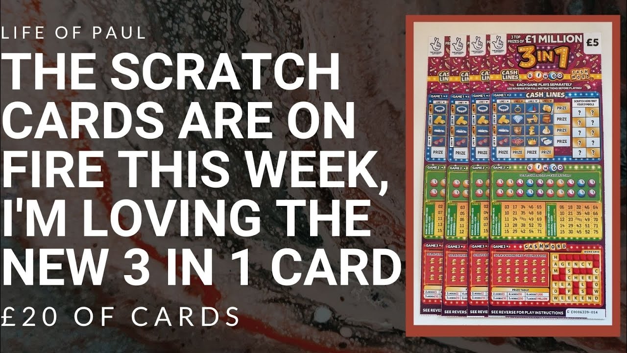 Another Big win on a lottery scratch card, this time on the new 3 in 1 scratch cards