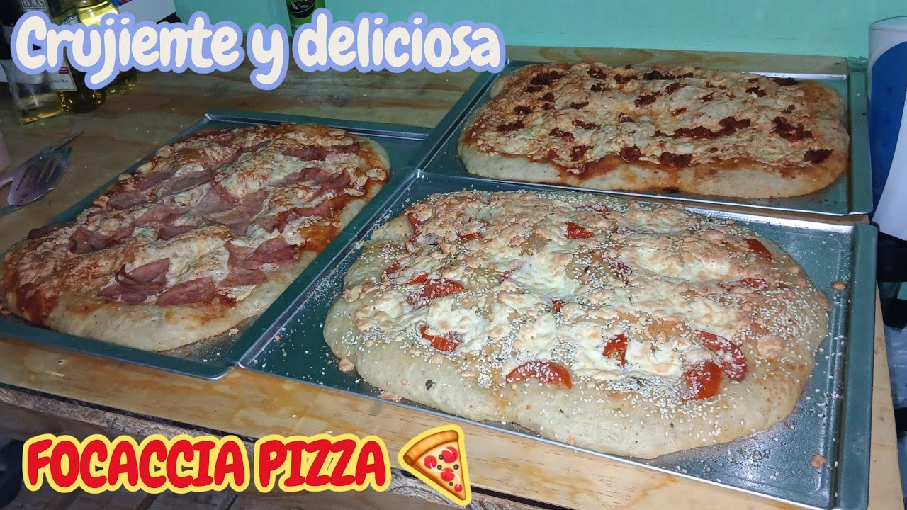 PIZZAS CON MASA DE FOCACCIA CRUJIENTES Y DELICIOSAS