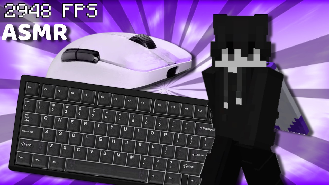20 Minutes ASMR Keyboard & Mouse Sounds | Bedwars