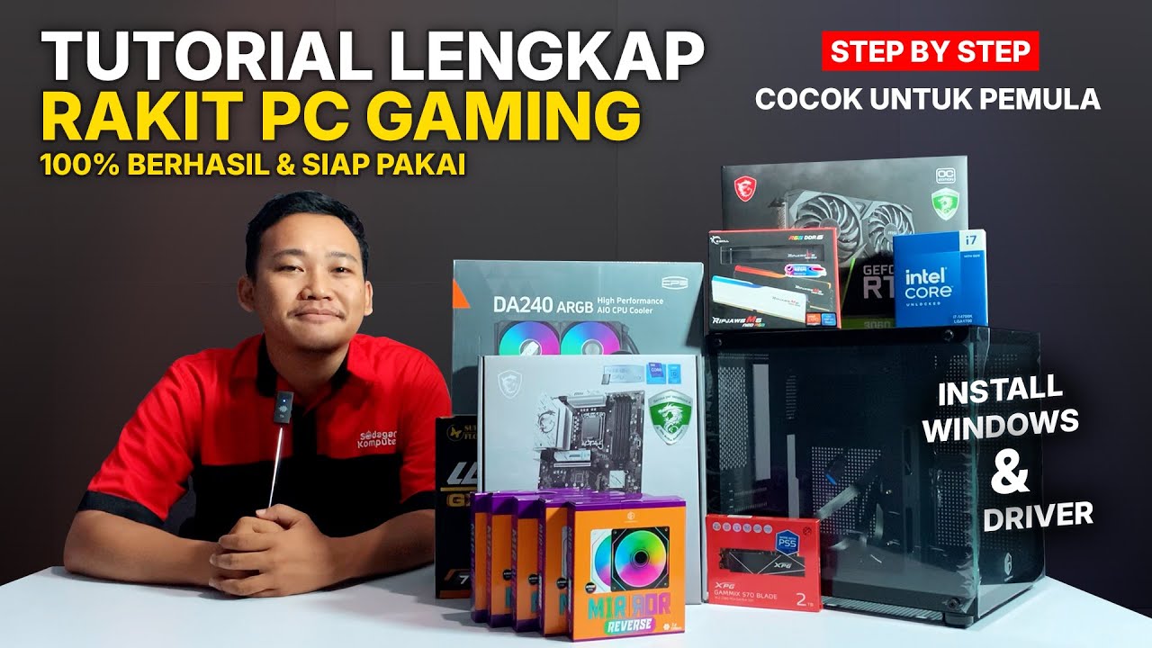 FULL TUTORIAL RAKIT PC GAMING TERLENGKAP - Pakai Liquid Cooling & ARGB | Install Windows & Driver