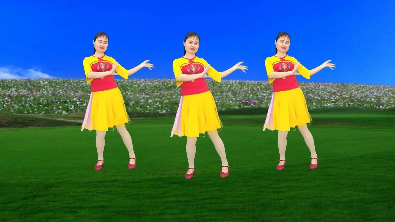 新编精简步子舞《野花开满山》好听好看，好跳简单