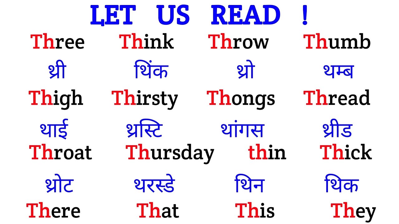 Th को कब द कब थ पढ़ते है | How to speak english | अँग्रेजी पढ़ना कैसे सीखे