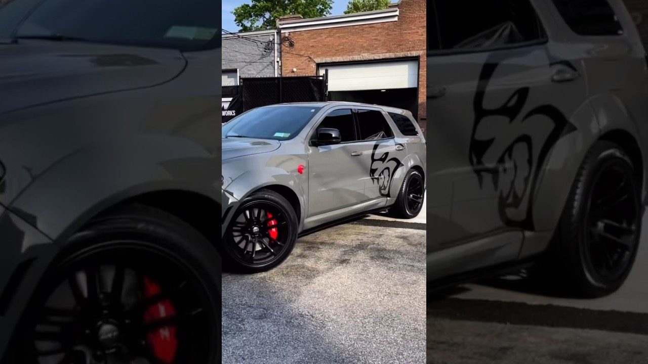 Dodge Durango hellcat be looking like a beast!!#hellcat #viral #shorts #cars #loud #beast