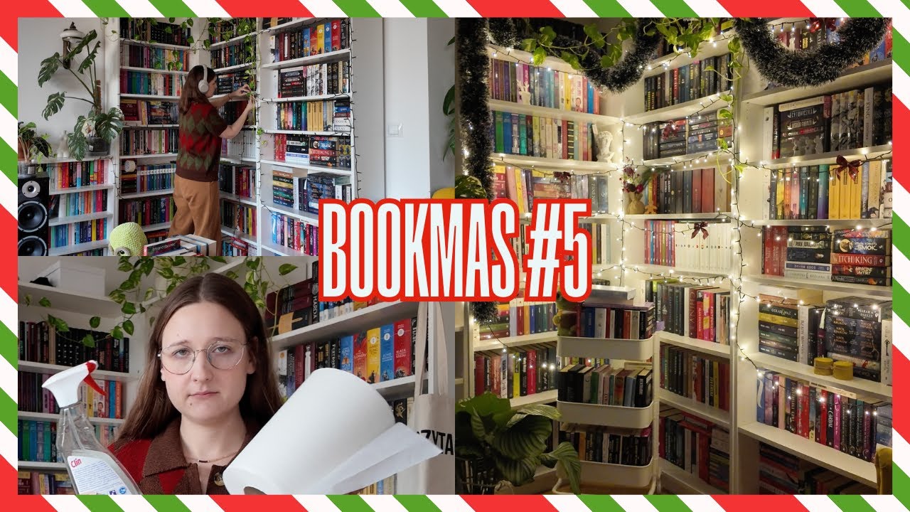 Udekorujmy razem moją biblioteczkę na święta| BOOKMAS #5