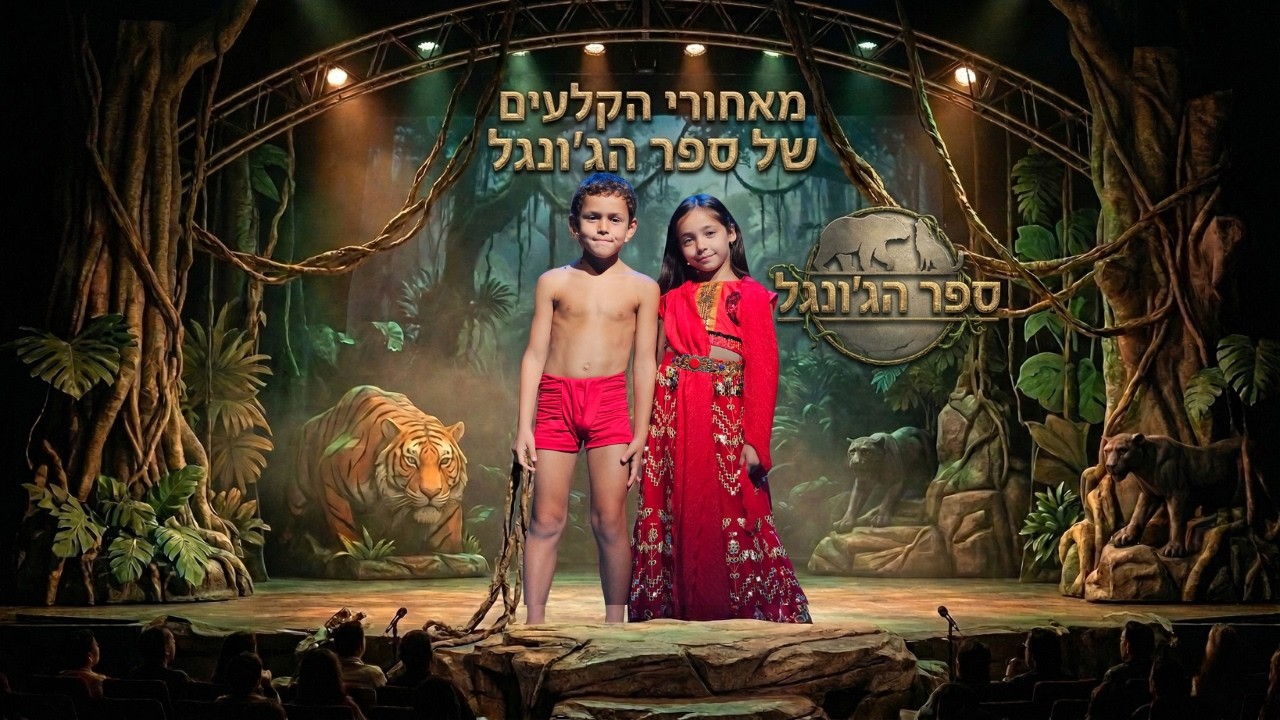 ספר הג׳ונגל ולוג מאחורי הקלעים! עדן כהן וזיו קירה בהצגה הראשונה שחנוכה