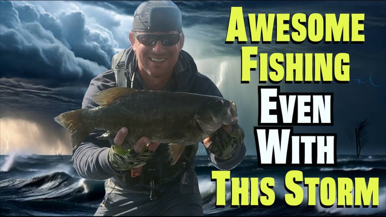 Caught Tons of Fish Kayak Fishing Lake Michigan in Stormy Weather