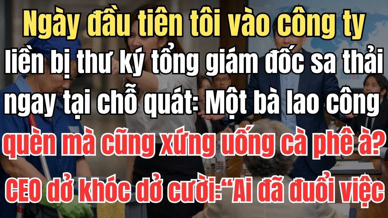 Ngày đầu tiên tôi vào công ty, liền bị thư ký tổng giám đốc sa thải ngay tại chỗ: Một bà lao công