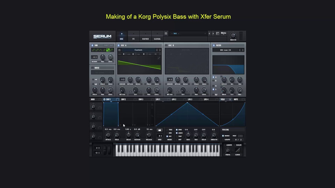 Making a Korg Polysix Bass with Xfer Serum