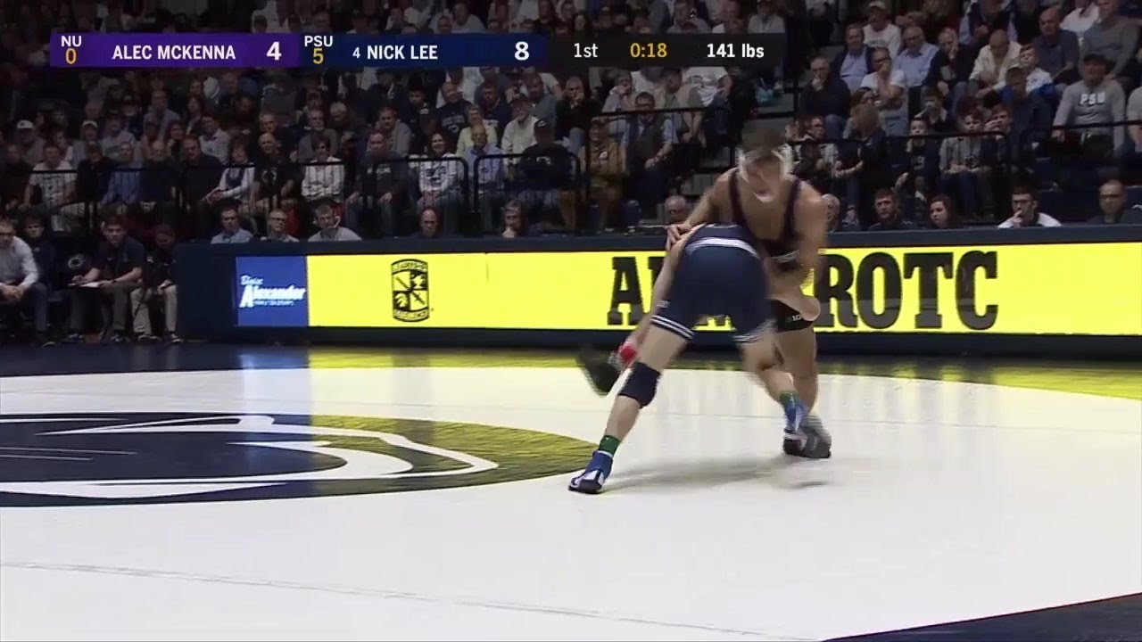 141 LBS: Alec McKenna (Northwestern) vs. #4 Nick Lee (Penn State) | 2020 B1G Wrestling