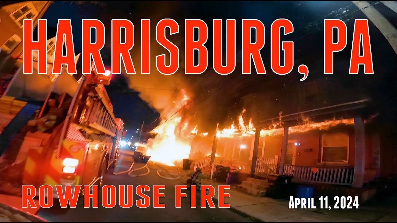 11APR24 Harrisburg, PA - 600 Block of Ross St. 2nd Alarm Rowhouse Fire