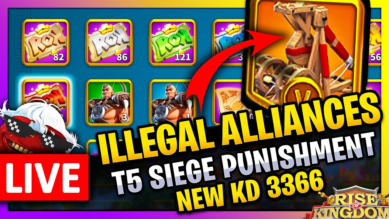 Attack on ILLEGAL Alliances (🔥) Orquda Account T5 Siege Army - LIVE🔴 - New KD 3366