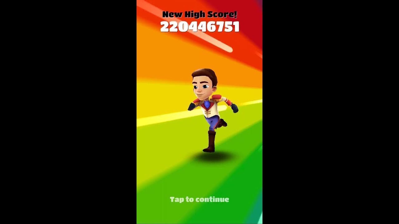 Subway Surfers New World Record Over 220 Million Points NO CHEATS OR HACKS ! (Single Coins)