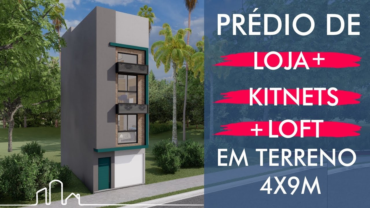 PRÉDIO COM LOJA + KITNET + LOFT EM TERRENO DE 4 X 9M