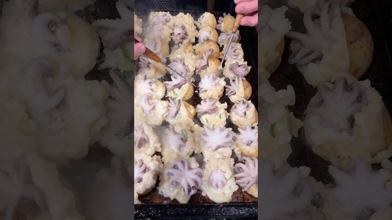 タコの足がはみ出すぎてる絶品たこ焼き