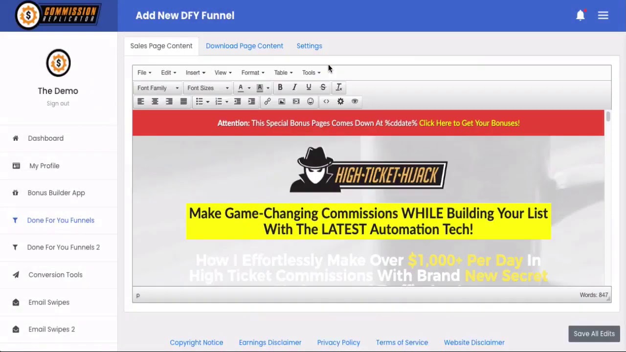 Commission Replicator Review -Demo Video
