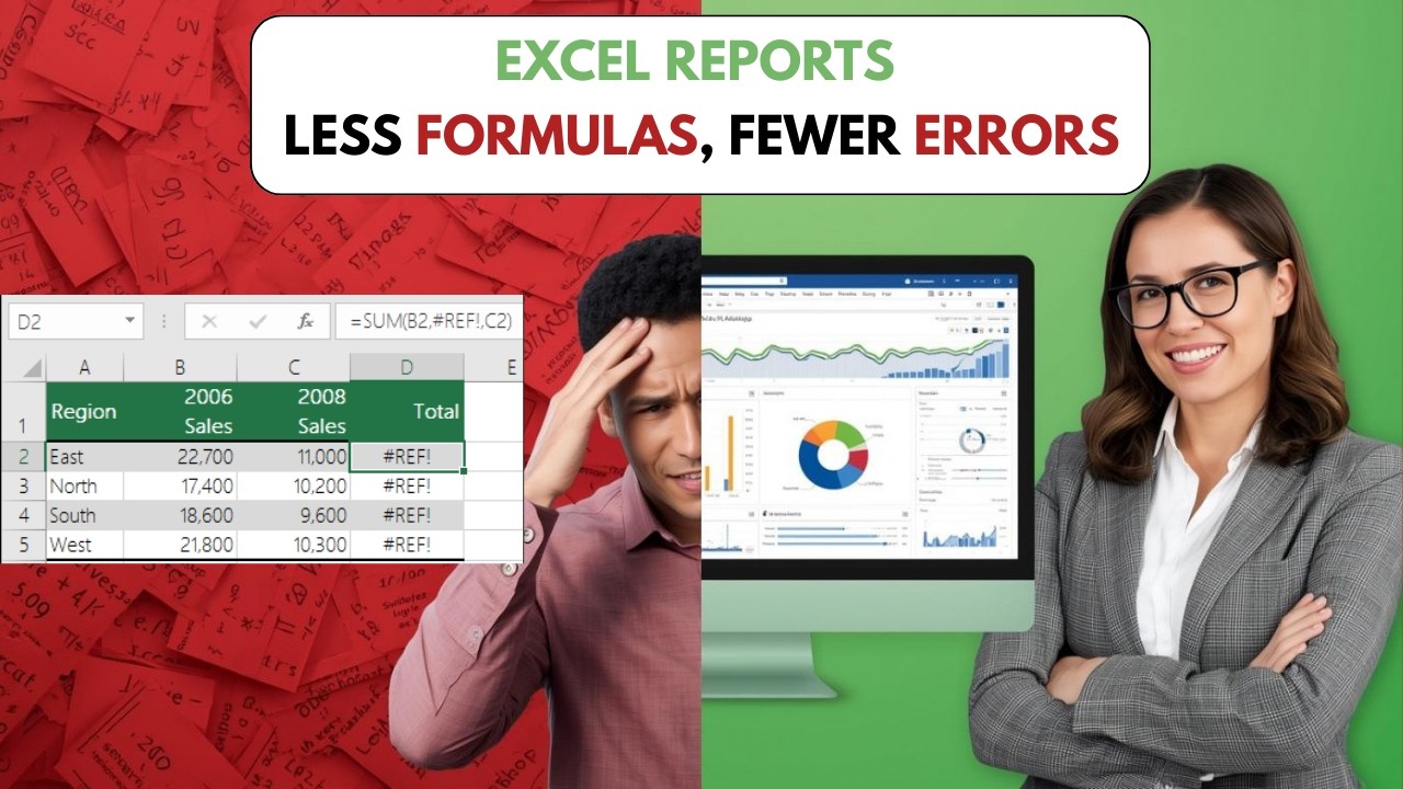 Tạo Báo Cáo Excel với Power Query, Power Pivot (Less Formulas, Fewer Errors)