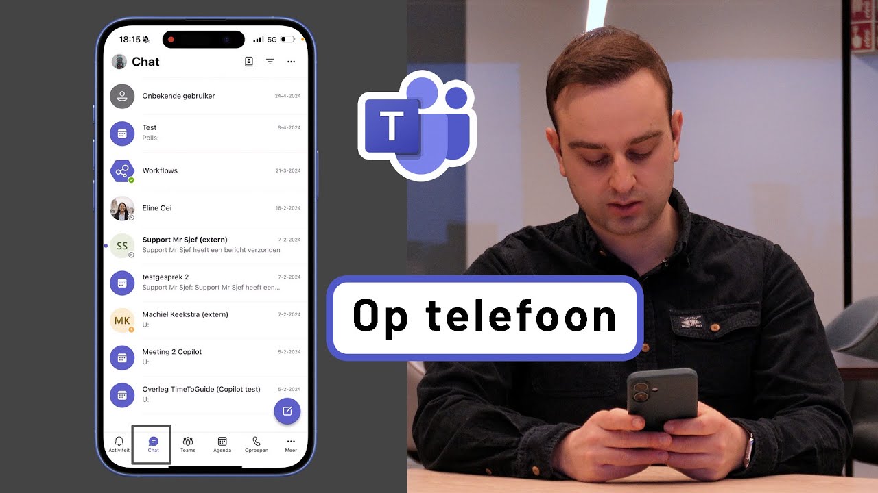 Microsoft Teams en Office gebruiken gebruiken op de telefoon