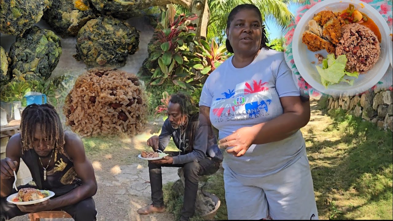 Epic Link Up With Famous YouTuber| Rice & Peas| Callaloo Ball With Apple Juice 1 Of 2 Part