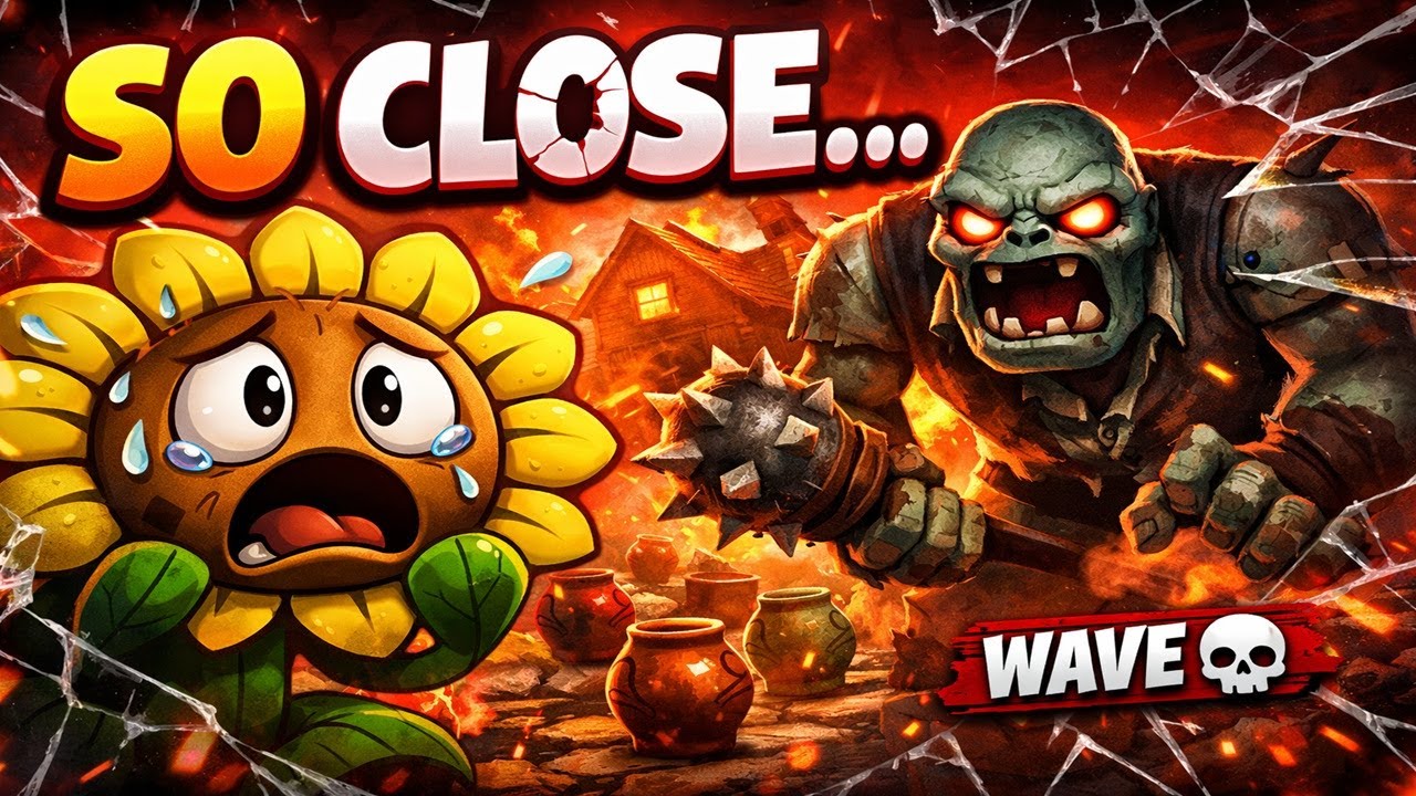 I FAILED ON THE LAST WAVE… | Plants vs Zombies Vasebreaker
